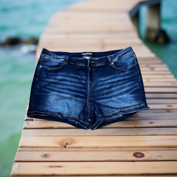 Plus Size Maurices High Waist Denim Shorts Size 24 Waist 44” #23 - Picture 1 of 4